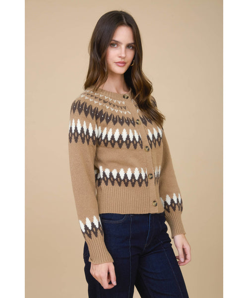 Fair Isle Knit Cardigan