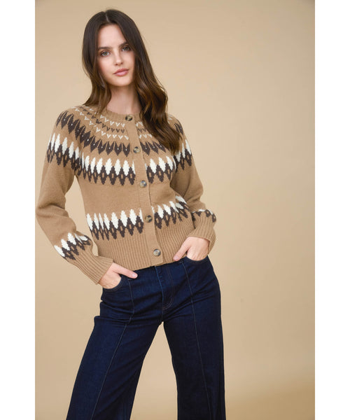 Fair Isle Knit Cardigan
