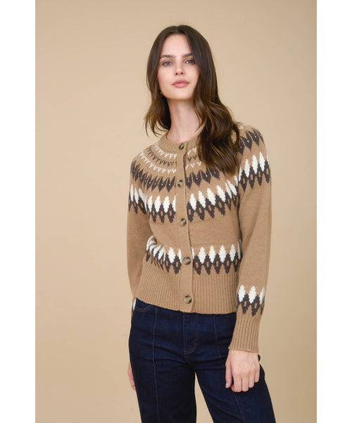 Fair Isle Knit Cardigan