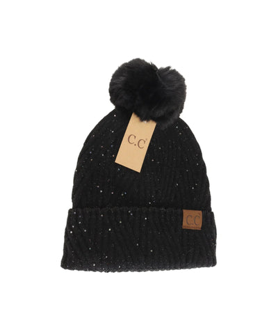CC Beanie - Sprinkle Sequence Beanie - Black