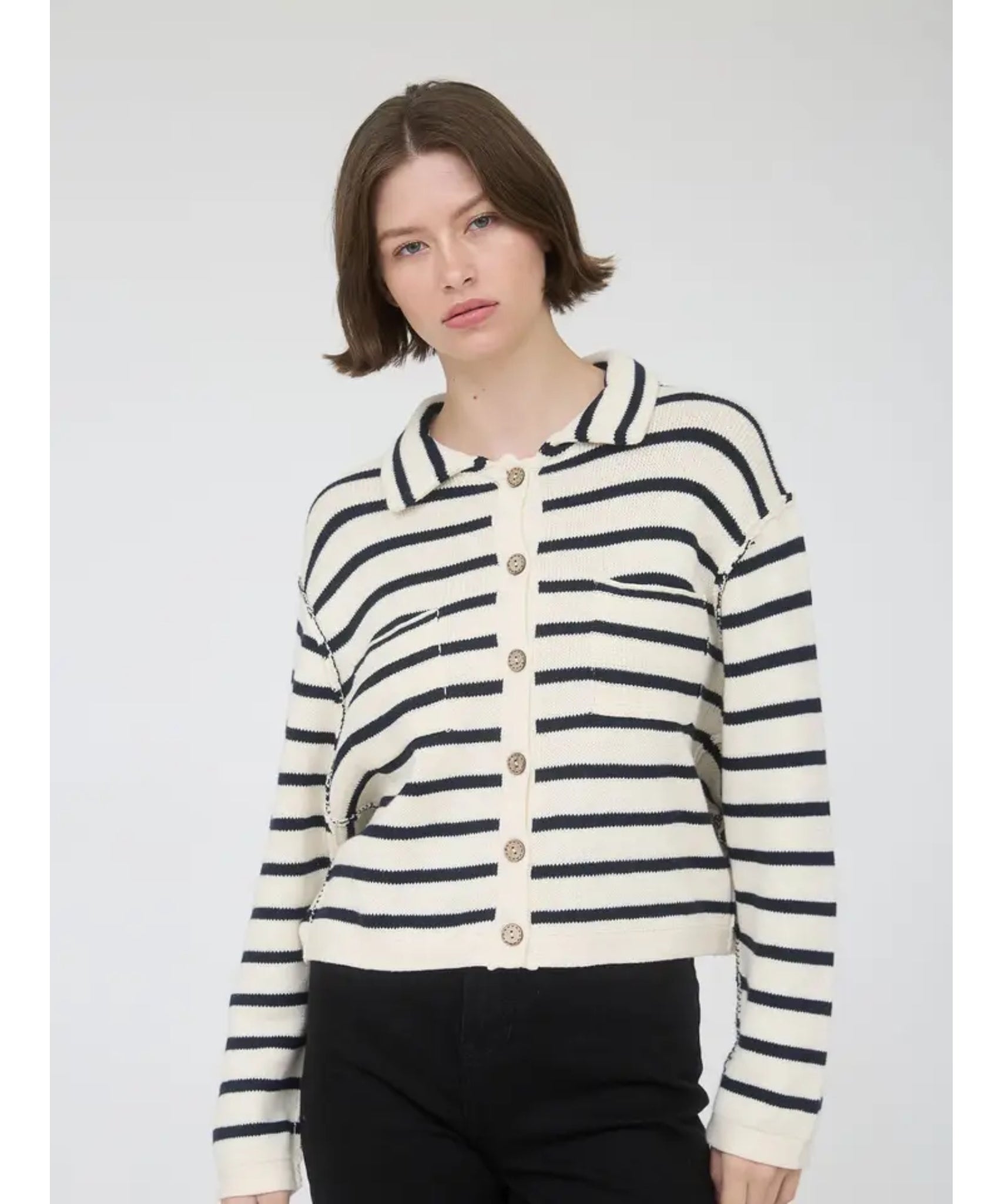 Take a Walk Striped Cardigan