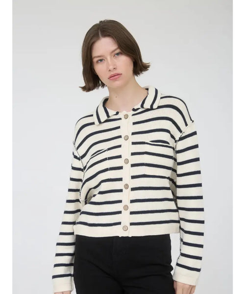 Take a Walk Striped Cardigan