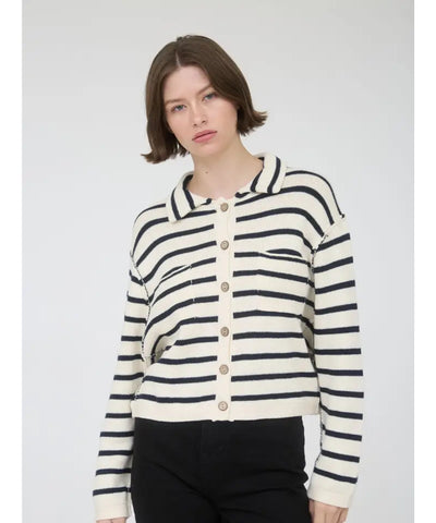 Take a Walk Striped Cardigan