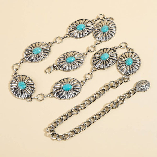 Jauquin Concho Disc Hoop Chain Belt