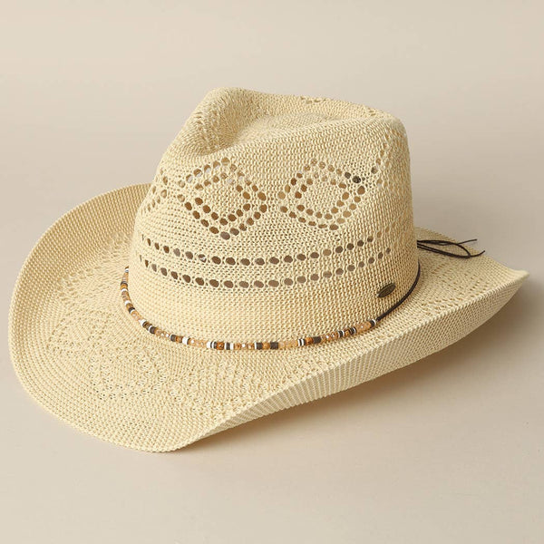 Cowboy Hat Panama Adjustable - Beige