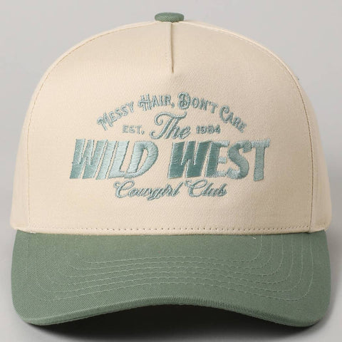 Messy Hair Wild West Cowgirl Club Embroideed Trucker Hat