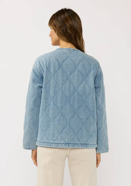 Donni Quilted Denim Jacket With Pockets