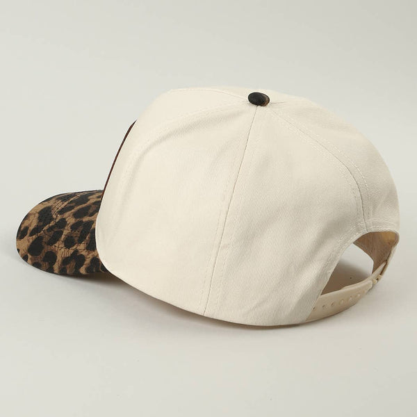 Howdy Darlin Embroidered Patch Leopard Trucker Hat