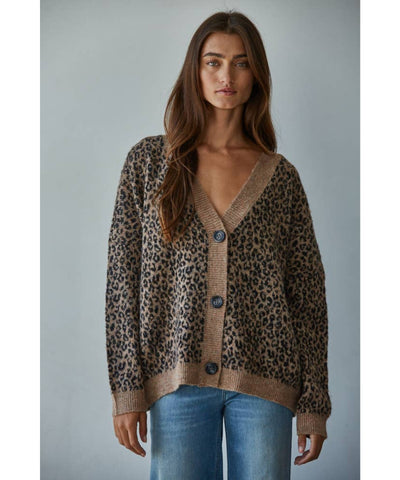 City Limits Animal Print Cardigan Sweater