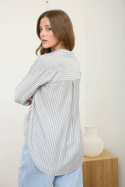 Magnolia Striped Button Down Shirt