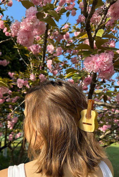 Hand-painted Guitar Claw Hair Clip