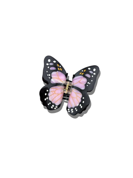 Hand-painted Monarch Butterfly Claw Hair Clip - Pink