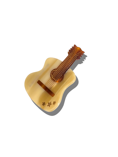 Hand-painted Guitar Claw Hair Clip