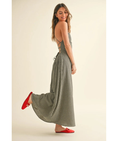 In the Grove Strappy Back Maxi Dress - Black/Wht