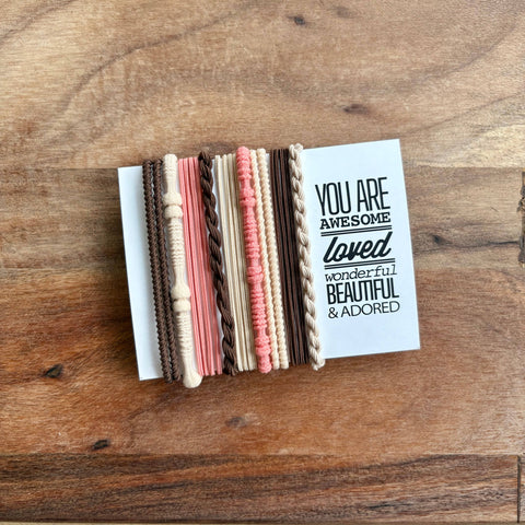 Boho Hair Ties - Neapolitan