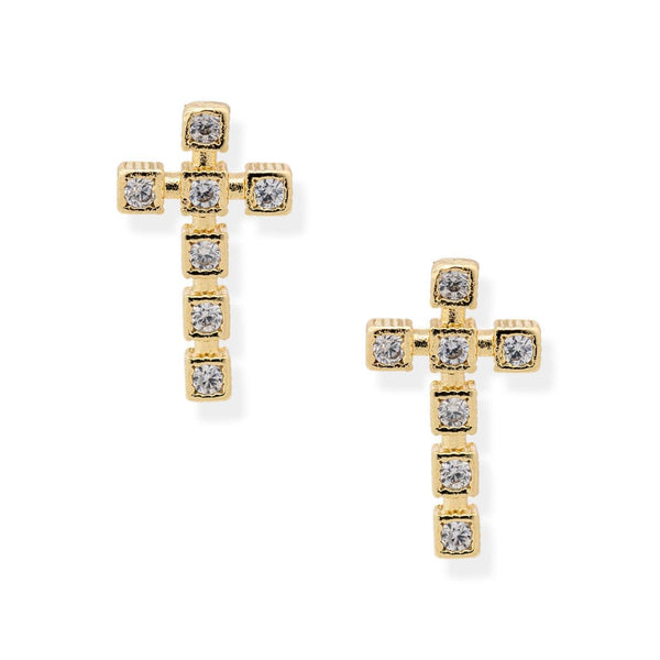 All the Faith Cross Stud Earrings