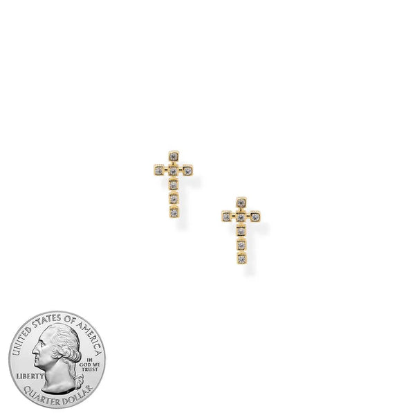 All the Faith Cross Stud Earrings