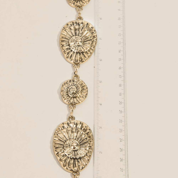 Seashell Disc Chain Belt - Gold