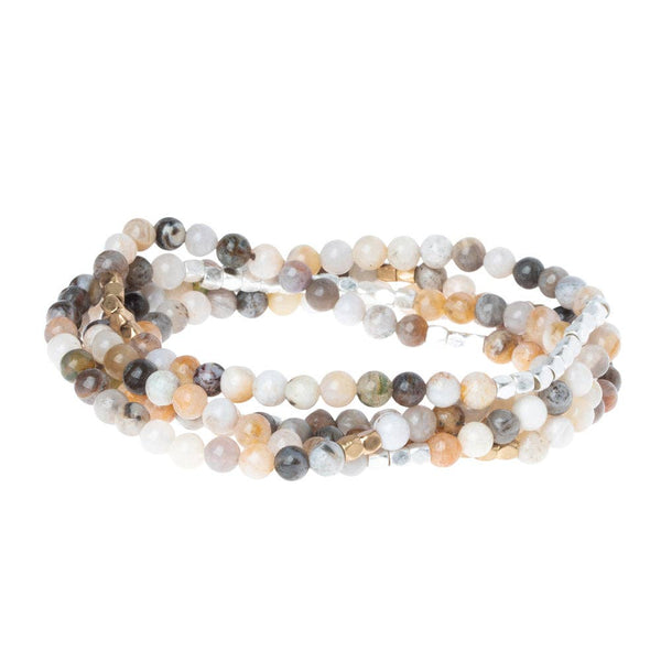 Stone Wrap Bracelet/Necklace: Mexican Onyx - Stone of Confidence