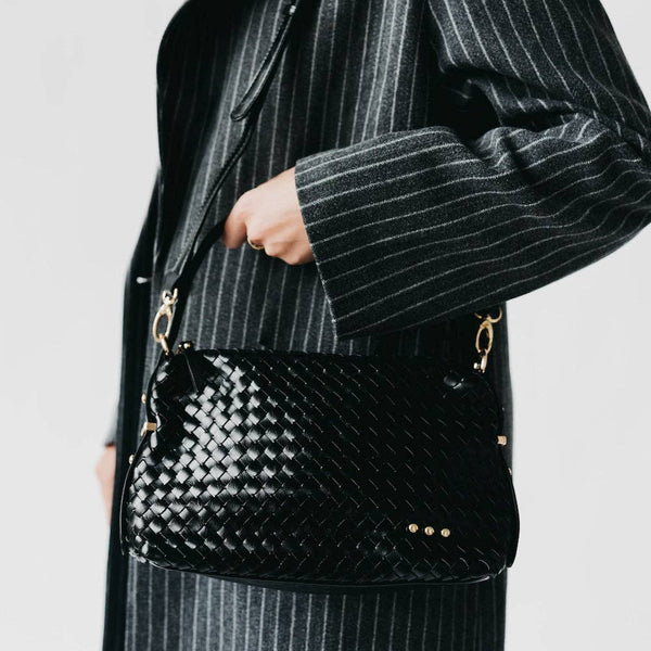 Harper Hobo Woven Shoulder Bag - Cream