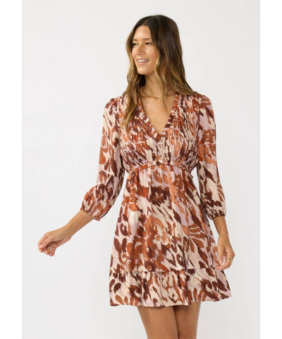 Aria Smocked Waist Ruffle Mini Dress