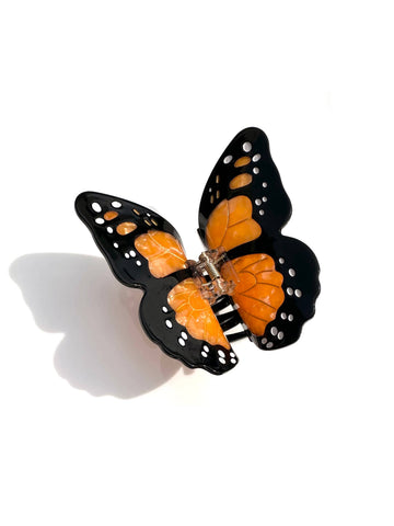 Hand-painted Monarch Butterfly Claw Hair Clip