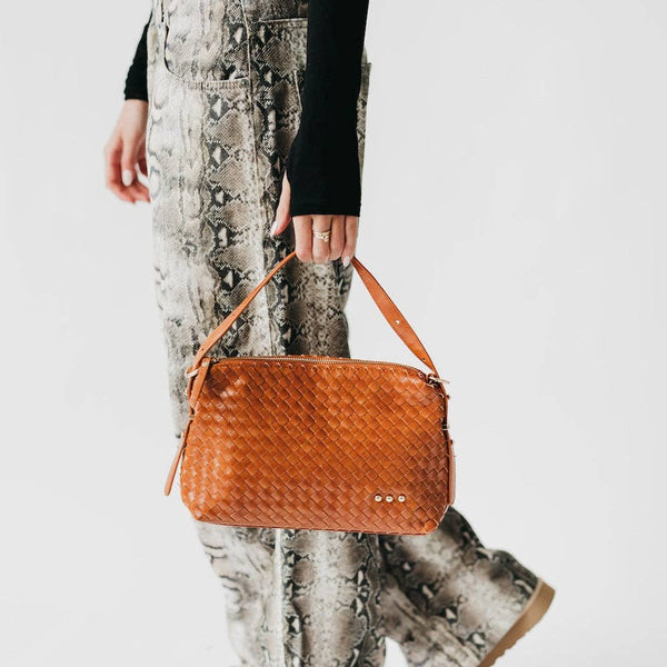 Harper Hobo Woven Shoulder Bag - Cream