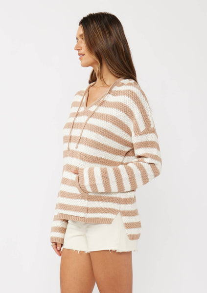 Asher Striped Drop Shoulder Pullover Hoodie