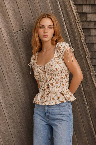 Lesle Floral Ruffle Top