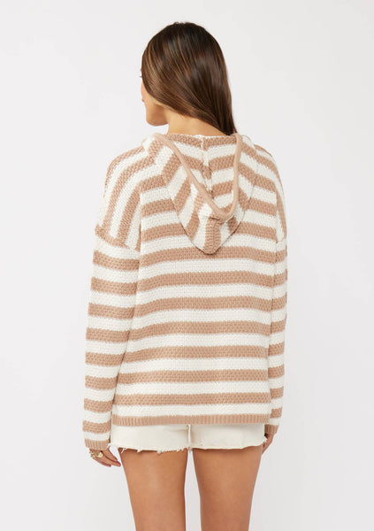 Asher Striped Drop Shoulder Pullover Hoodie