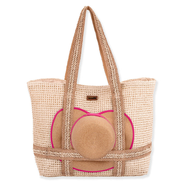 Straw Tote Hat Carrier Bag