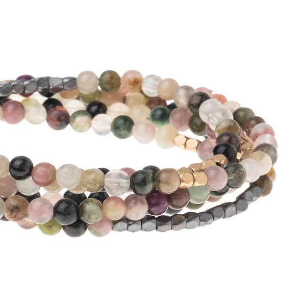 Stone Wrap Bracelet/Necklace: Tourmaline - Stone of Healing