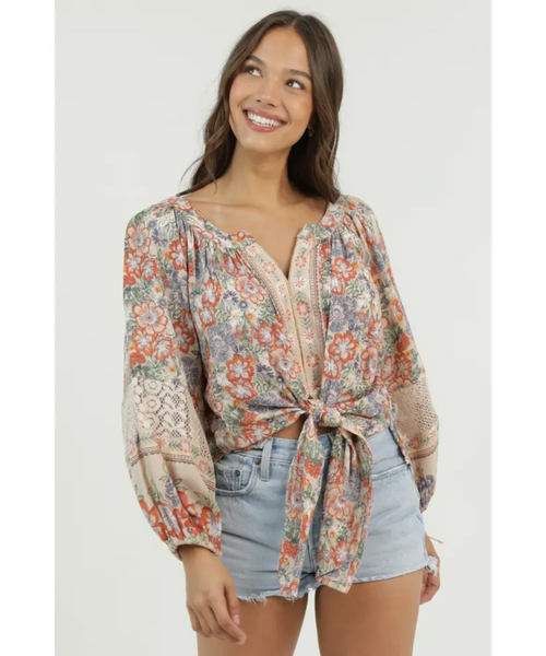 Iris Tie Front Blouse