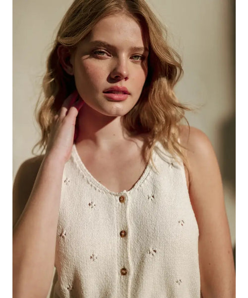 Rosa Scallop Hem Knit Top