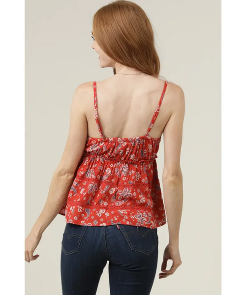 Spangled Lace Trim Top