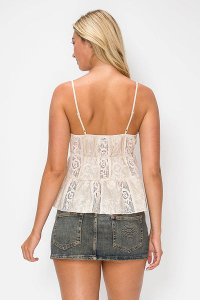 Laycee Tie Front Babydoll Cami