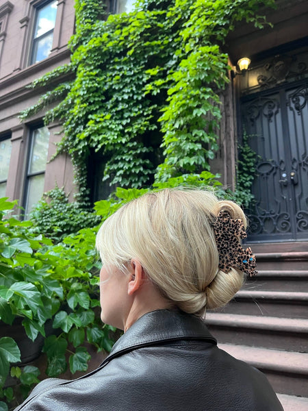 Hand-painted Leopard Claw Hair Clip