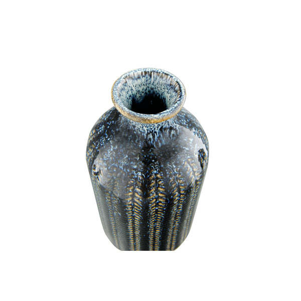 Boho Embossed Stoneware Vase - Multiple Sizes