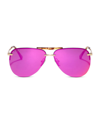 DIFF Sunglasses - Tahoe Pink Aviator