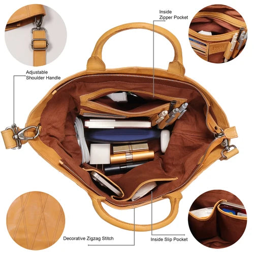 Chloe Diamond Leather Crossbody Bag - Walnut