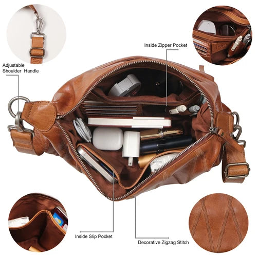 Alli Diamond Leather Crossbody Bag