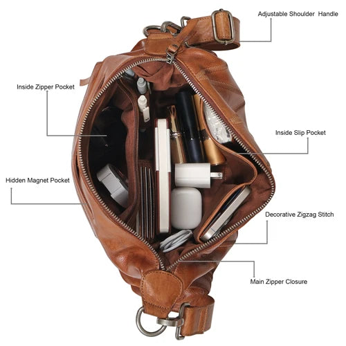 Alli Diamond Leather Crossbody Bag