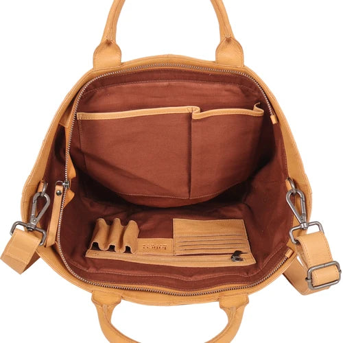 Chloe Diamond Leather Crossbody Bag - Walnut