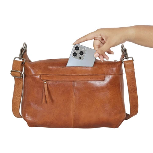 Alli Diamond Leather Crossbody Bag