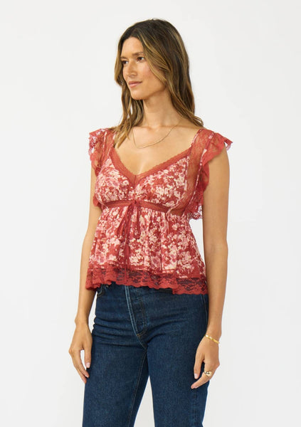 Stella Button Back Lace Top