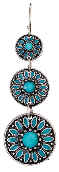 Flower Medallion Drop Earrings