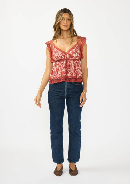 Stella Button Back Lace Top