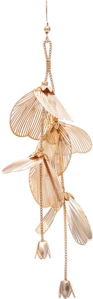 Falling Flowers Drop Earrings - Gold