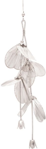 Falling Flowers Drop Earrings - Silver