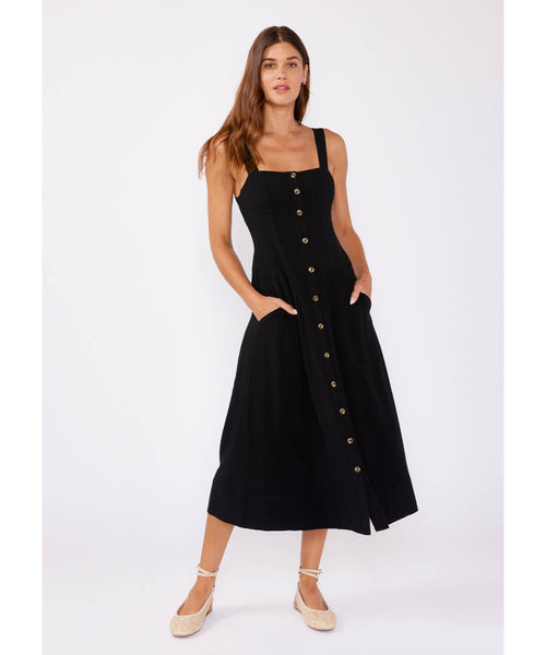 Hazel Square Neck Corset Midi Dress